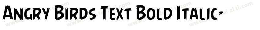 Angry Birds Text Bold Italic字体转换